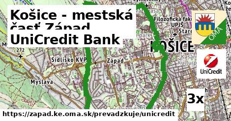 UniCredit Bank, Košice - mestská časť Západ