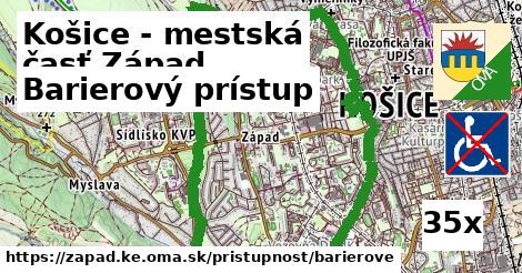 Barierový prístup, Košice - mestská časť Západ