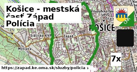 Polícia, Košice - mestská časť Západ