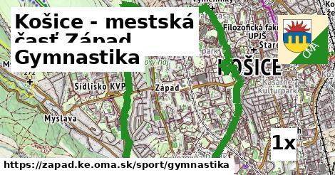 gymnastika v Košice - mestská časť Západ