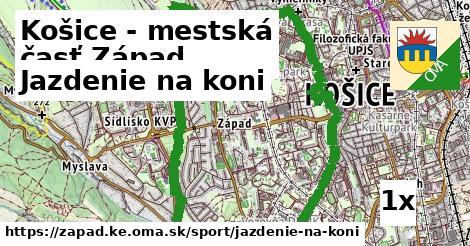 jazdenie na koni v Košice - mestská časť Západ