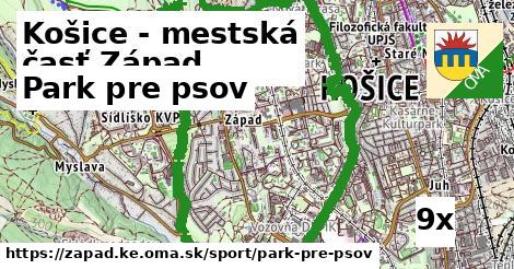 park pre psov v Košice - mestská časť Západ