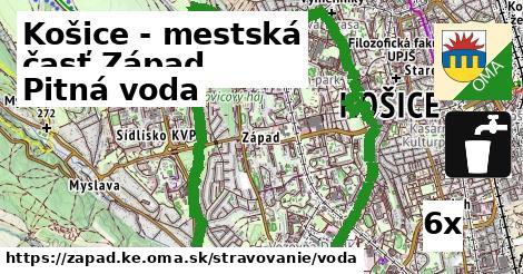 Pitná voda, Košice - mestská časť Západ