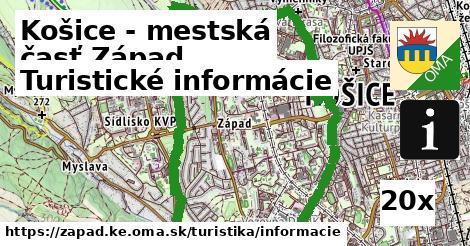 Turistické informácie, Košice - mestská časť Západ