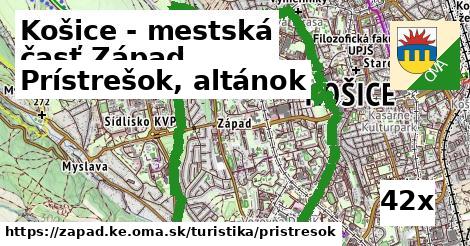 Prístrešok, altánok, Košice - mestská časť Západ