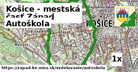 Autoškola, Košice - mestská časť Západ