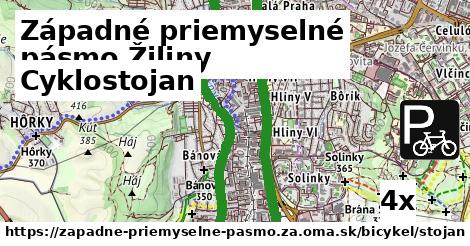 Cyklostojan, Západné priemyselné pásmo Žiliny