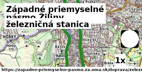 železničná stanica, Západné priemyselné pásmo Žiliny