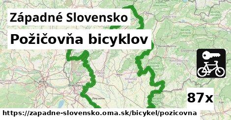 Požičovňa bicyklov, Západné Slovensko