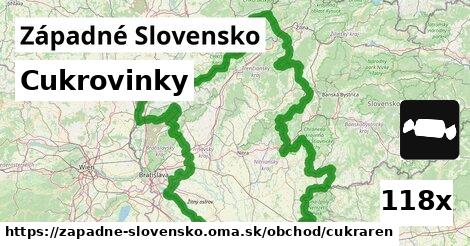 Cukrovinky, Západné Slovensko