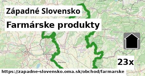 Farmárske produkty, Západné Slovensko