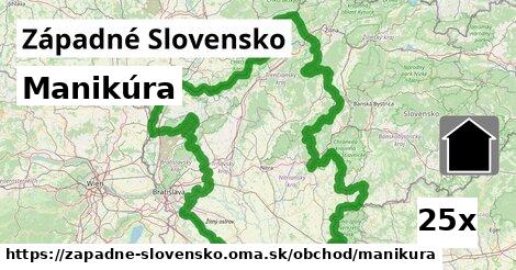 Manikúra, Západné Slovensko