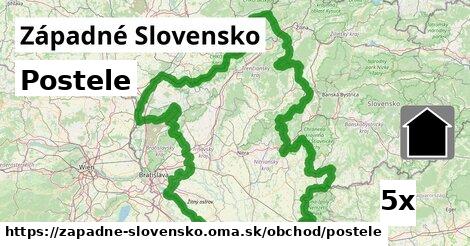 Postele, Západné Slovensko