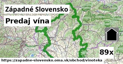 Predaj vína, Západné Slovensko