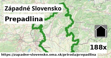 Prepadlina, Západné Slovensko