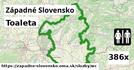 Toaleta, Západné Slovensko