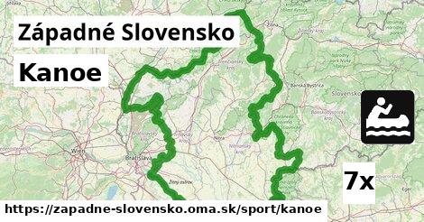 Kanoe, Západné Slovensko