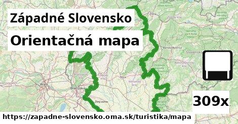 Orientačná mapa, Západné Slovensko