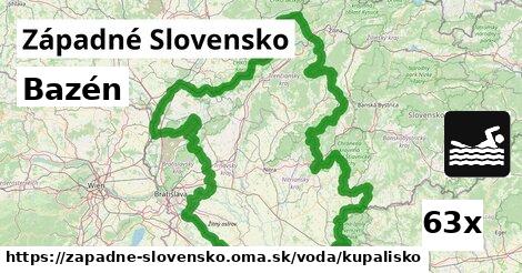 Bazén, Západné Slovensko