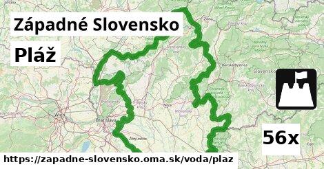 Pláž, Západné Slovensko