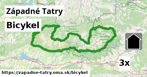 bicykel v Západné Tatry