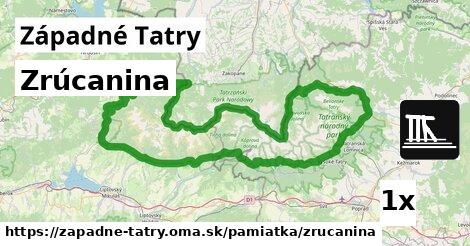 Zrúcanina, Západné Tatry