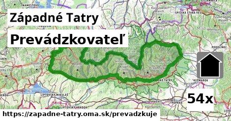 prevádzkovateľ v Západné Tatry