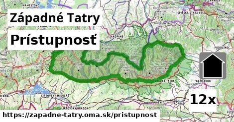 prístupnosť v Západné Tatry