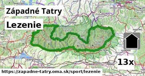 Lezenie, Západné Tatry