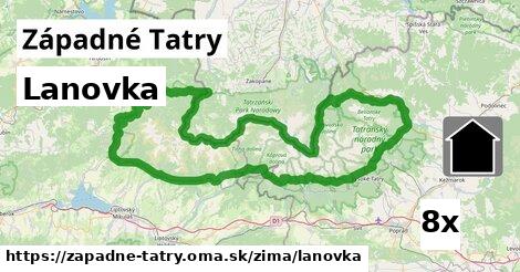 Lanovka, Západné Tatry