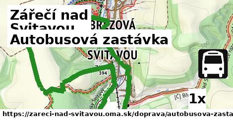 autobusová zastávka v Zářečí nad Svitavou