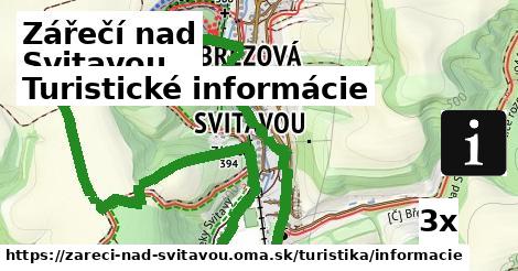 turistické informácie v Zářečí nad Svitavou