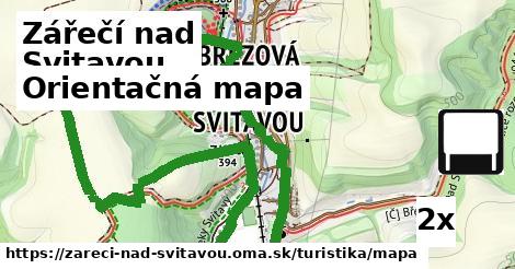 orientačná mapa v Zářečí nad Svitavou