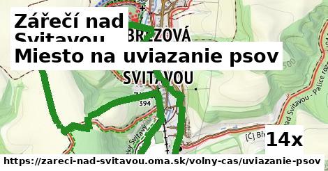 miesto na uviazanie psov v Zářečí nad Svitavou