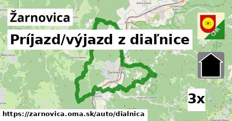 príjazd/výjazd z diaľnice v Žarnovica