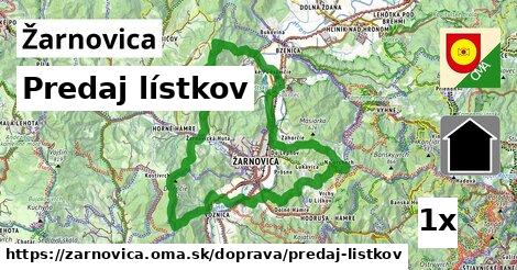 Predaj lístkov, Žarnovica