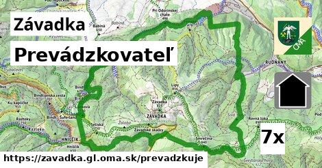 prevádzkovateľ v Závadka, okres GL