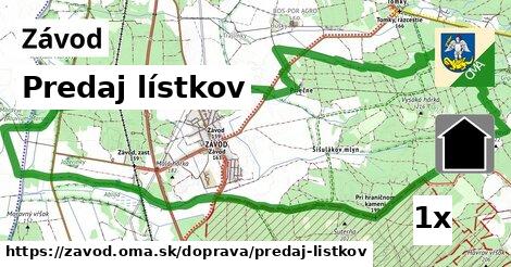 Predaj lístkov, Závod