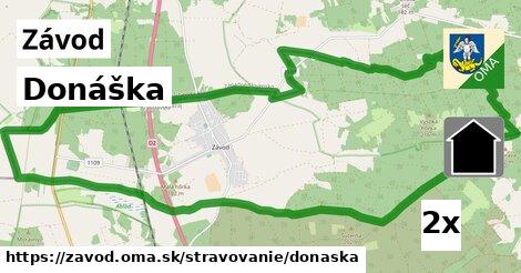 Donáška, Závod