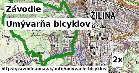 umývarňa bicyklov v Závodie