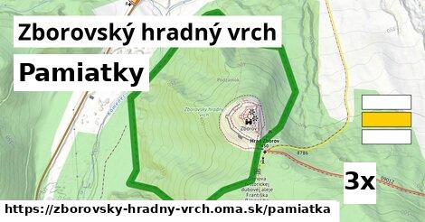 pamiatky v Zborovský hradný vrch