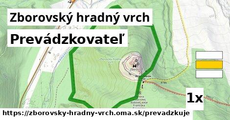 prevádzkovateľ v Zborovský hradný vrch