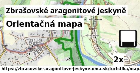 Orientačná mapa, Zbrašovské aragonitové jeskyně