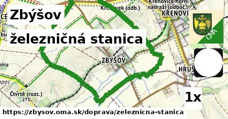 železničná stanica, Zbýšov