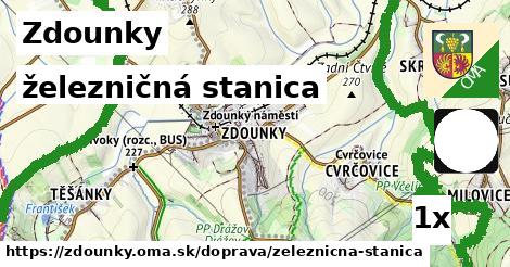 železničná stanica, Zdounky