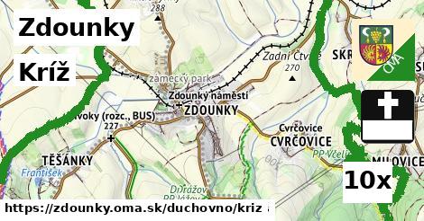 Kríž, Zdounky