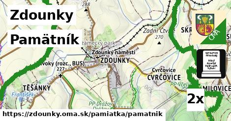 Pamätník, Zdounky