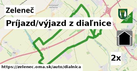 Príjazd/výjazd z diaľnice, Zeleneč