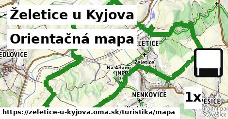 orientačná mapa v Želetice u Kyjova