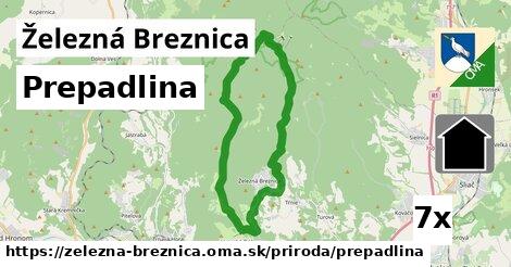 prepadlina v Železná Breznica